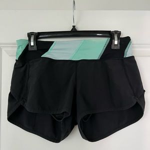 Lululemon Speed Up Short Black with Accent Band